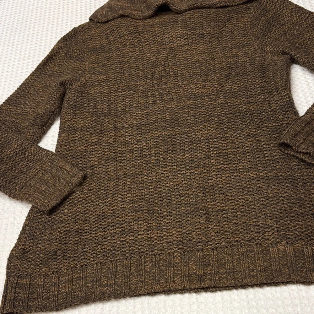 Cozy Brown Cowl Neck Women's Sweater Size Large